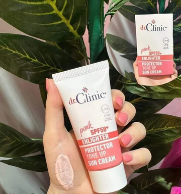 Dr. Clinic Pink Sunscreen SPF 50+ Tone-Up & Radiant Protection 50ml