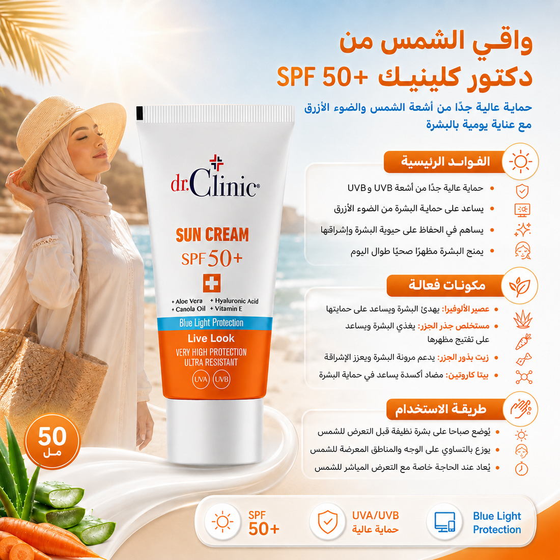 كريم د. كلينك الواقي من الشمس اس بي اف 50+